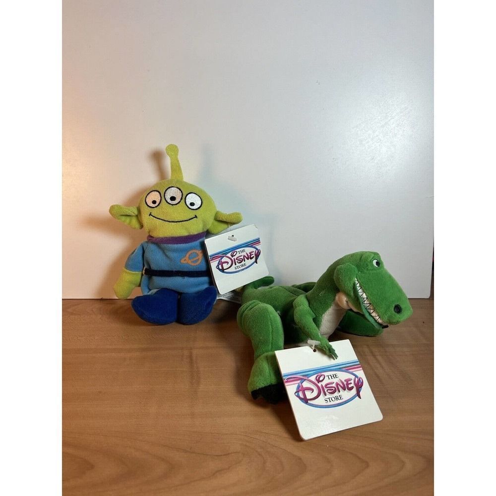 NWT Disney Plush 1990s Toy Story Rex Dinosaur And Alien